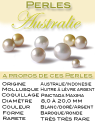 Fiche des perles Australie