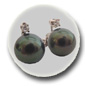 boucles d'oreilles perles noires de TahitiBO31