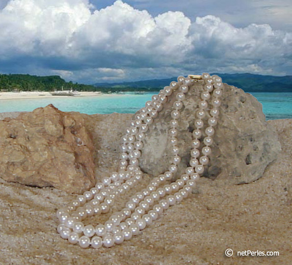 Bijou : collier de perles Eau Douce (ED113) collier de perles Eau Douce