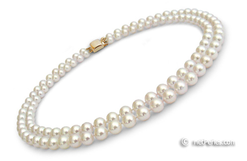 Bijou : collier de perles Akoya (ES32) collier de perles Akoya