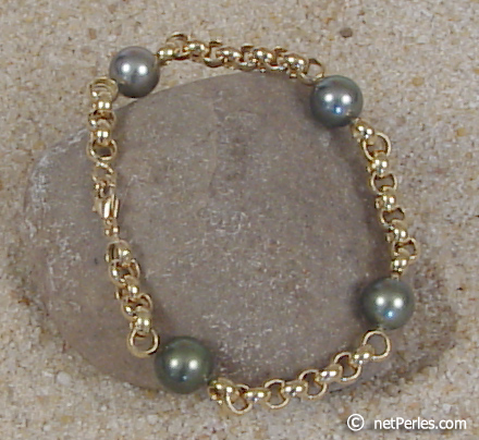 Bijou : bracelet de perles Tahiti (THBRJA01) bracelet de perles Tahiti